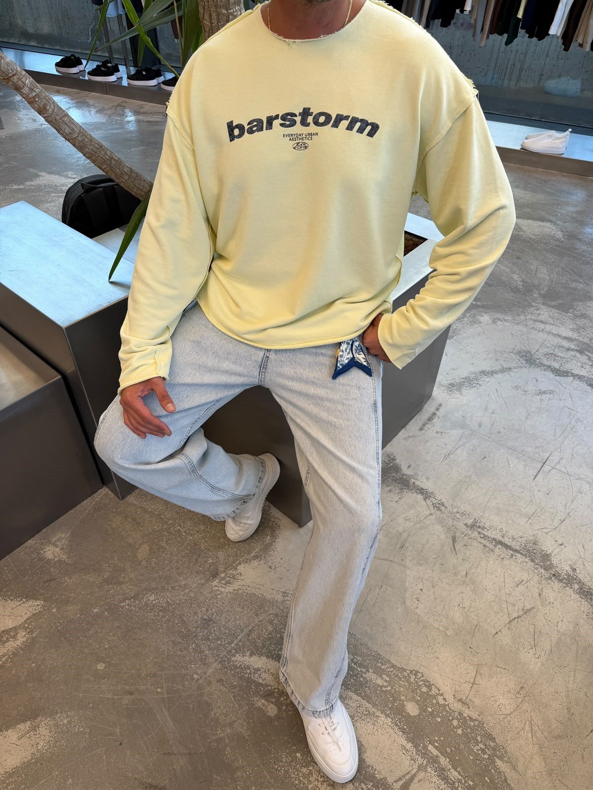 Sarı Barstorm Boxfıt Sweat BR80-104