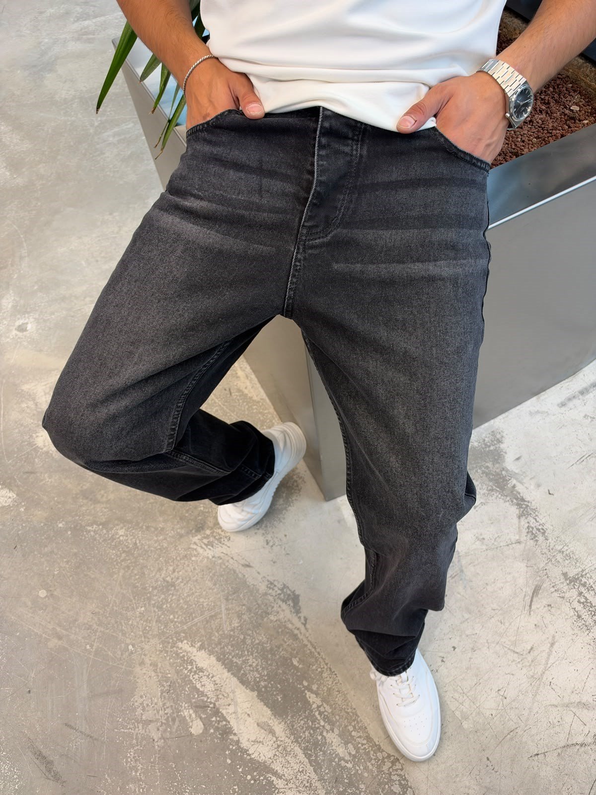 Siyah Baggy Kot KP58
