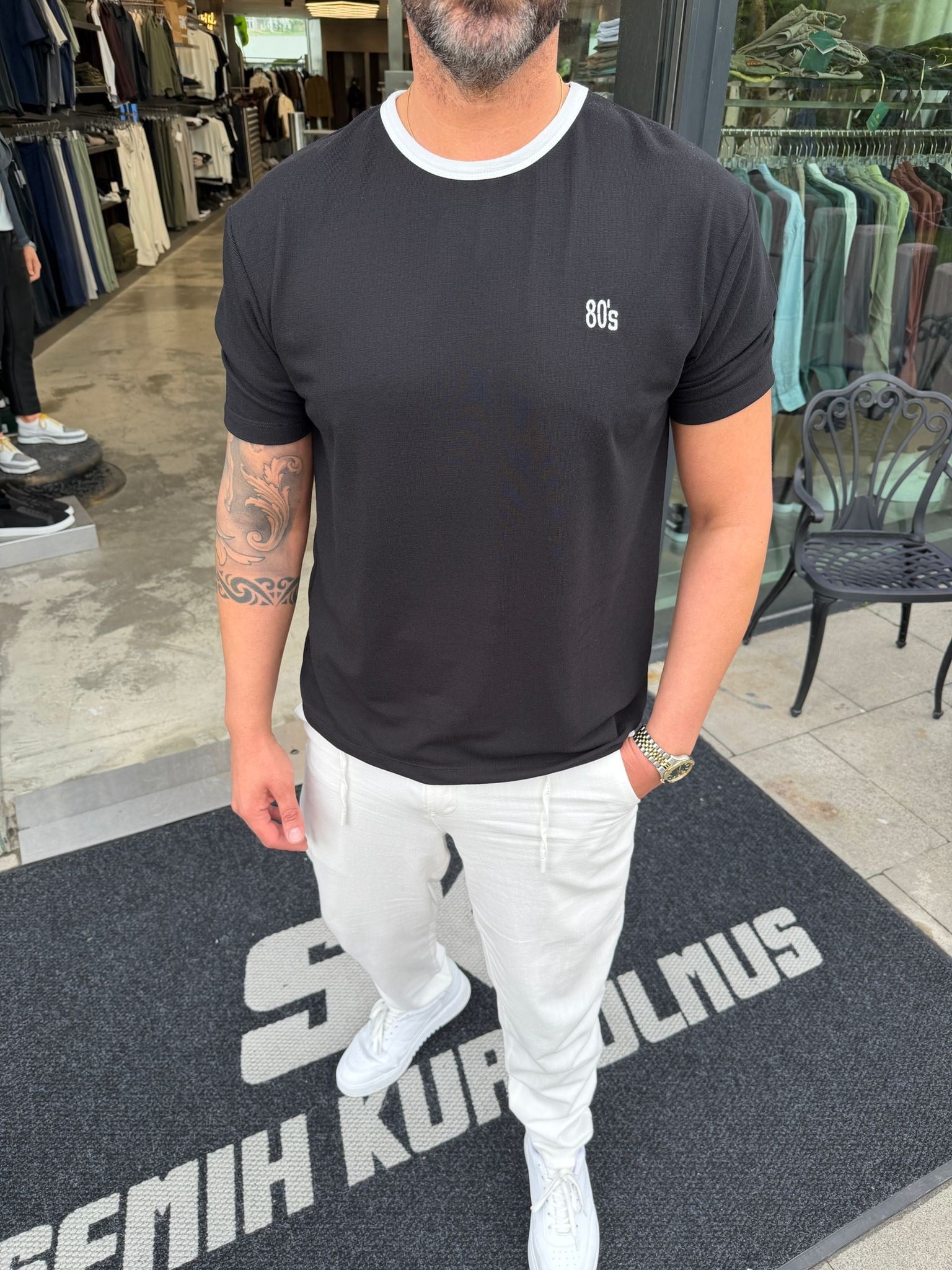 Siyah SPF 80's T-Shirt