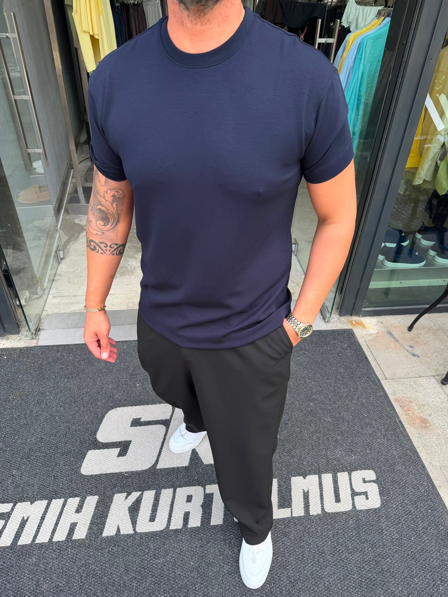 SK İthal Modal Lacİvert T-Shirt
