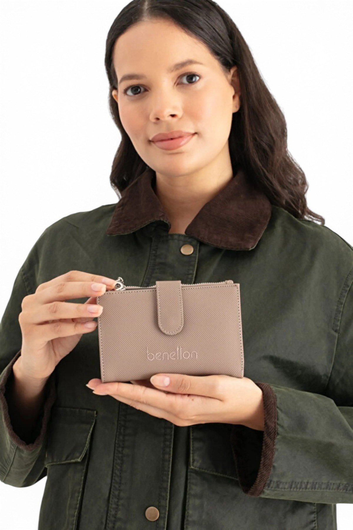 Benetton Logo Detaylı Kadın Portföy & Clutch Çanta