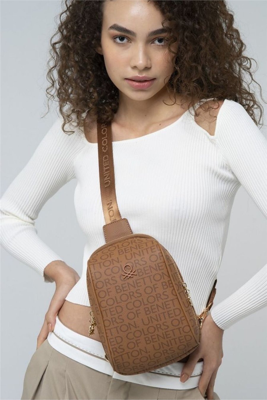 Benetton Monogram Kadın Body Bag