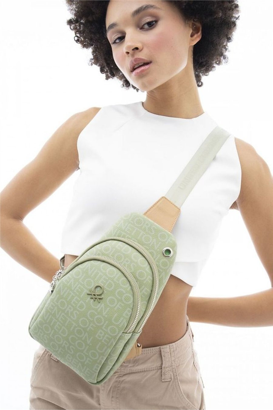 Benetton Monogram Kadın Body Bag
