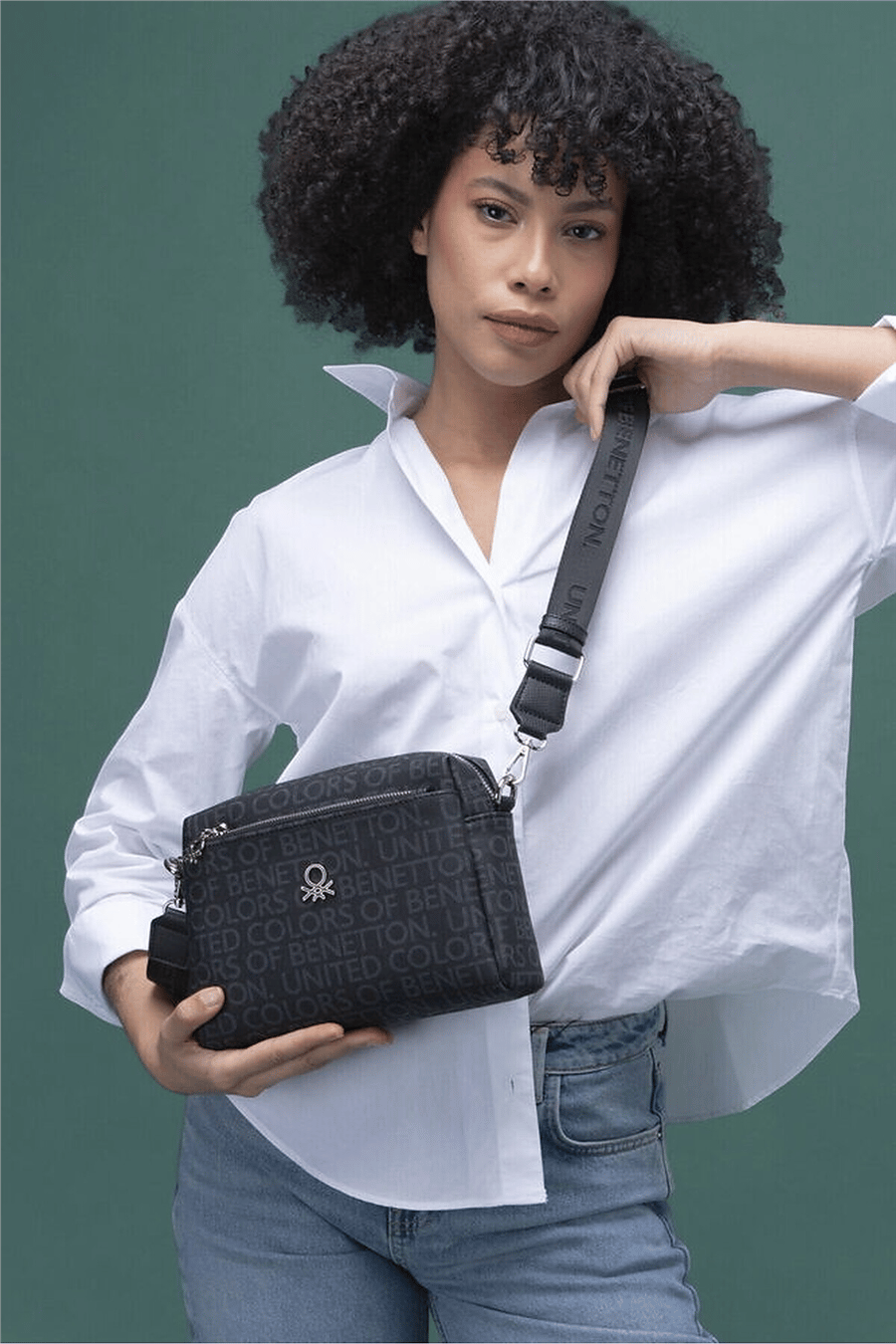Benetton Monogram Kadın Çapraz Askılı Çanta