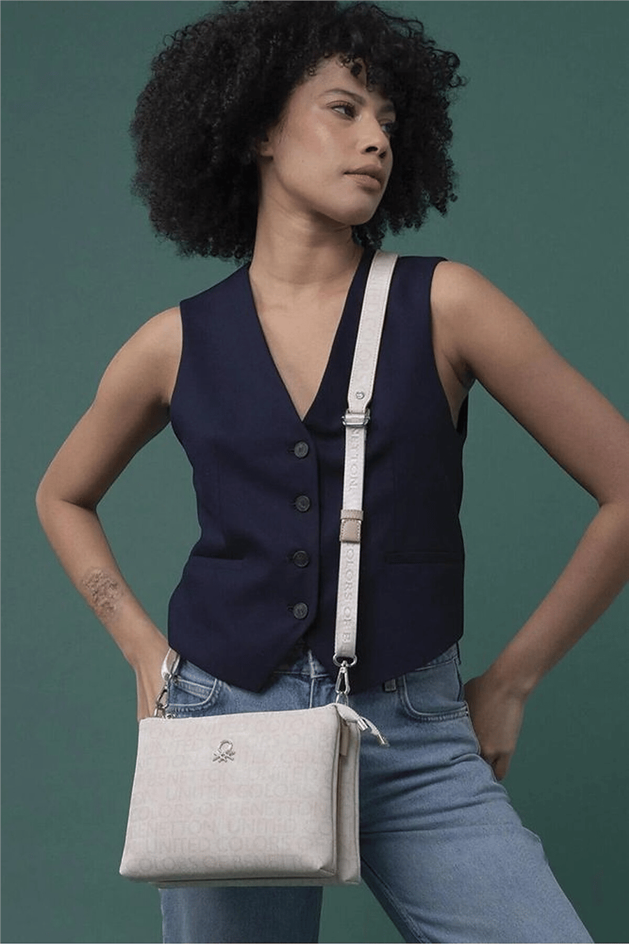 Benetton Monogram Kadın Çapraz Askılı Çanta