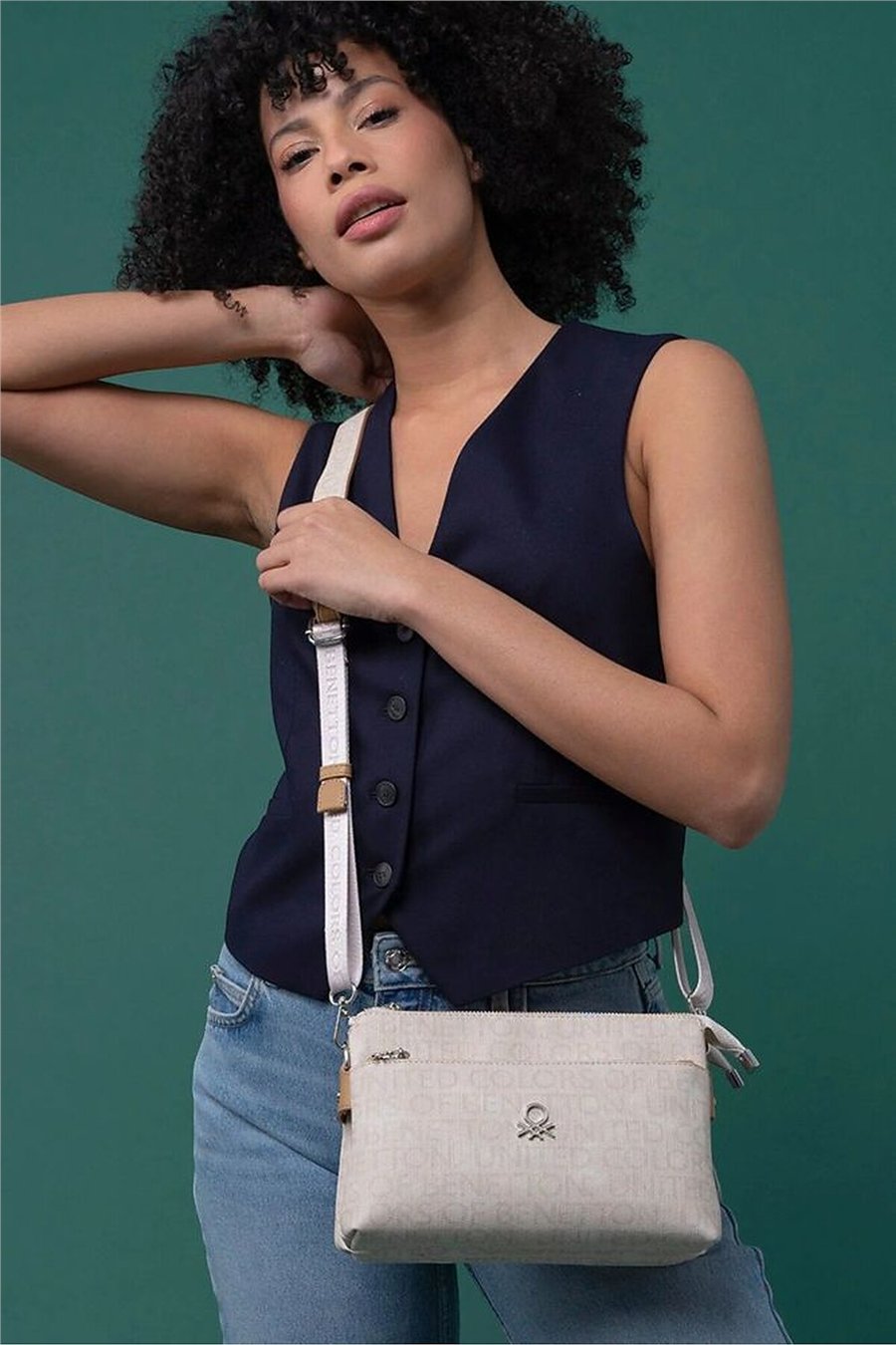 Benetton Monogram Kadın Çapraz Askılı Çanta