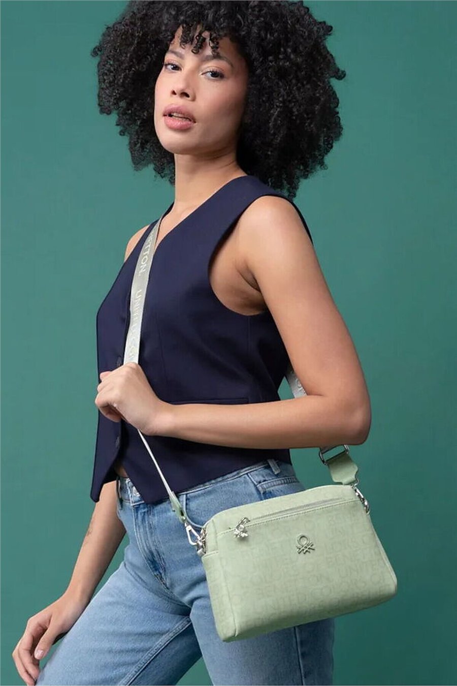 Benetton Monogram Kadın Çapraz Askılı Çanta