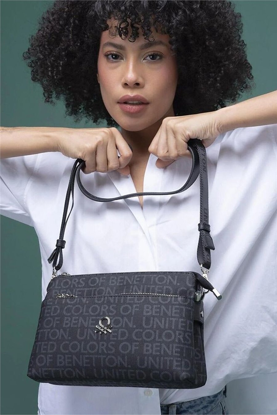 Benetton Monogram Kadın Çapraz Askılı Çanta
