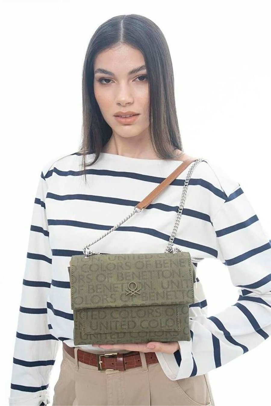 Benetton Monogram Kadın Çapraz Askılı Çanta