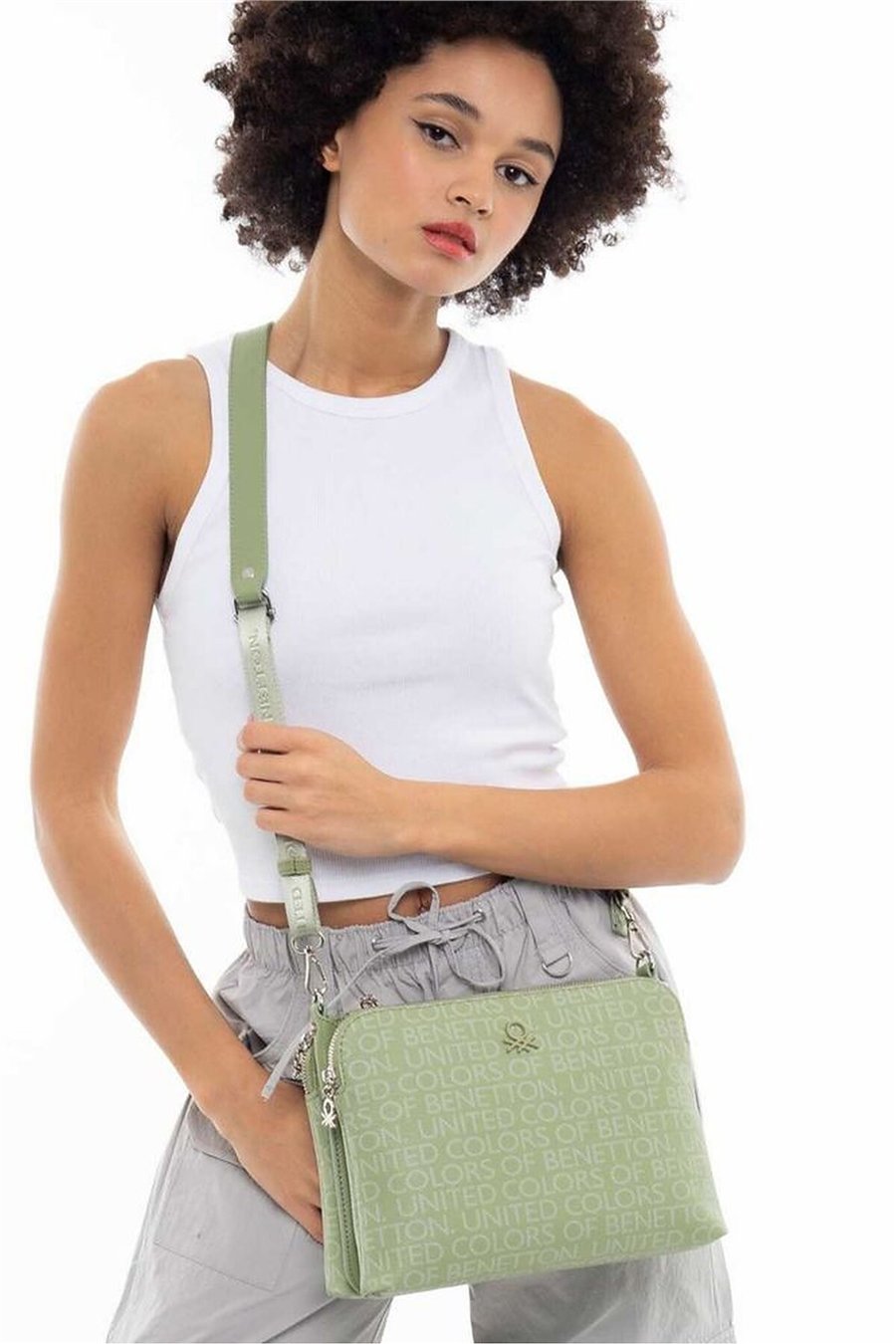 Benetton Monogram Kadın Çapraz Askılı Çanta