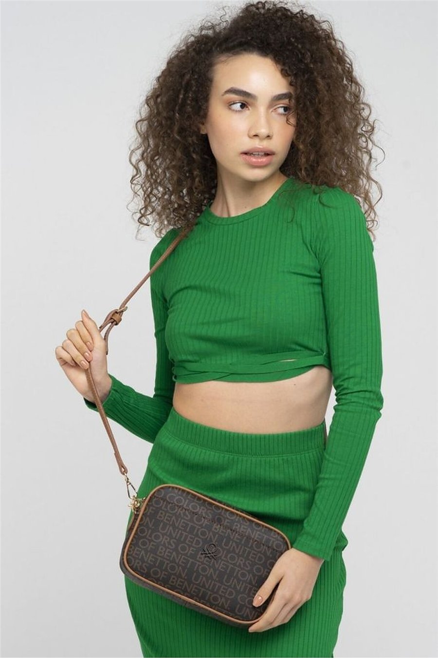 Benetton Monogram Kadın Çapraz Askılı Çanta
