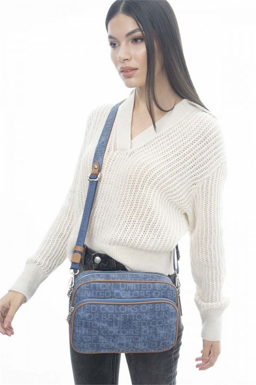 Benetton Monogram Kadın Çapraz Askılı Çanta