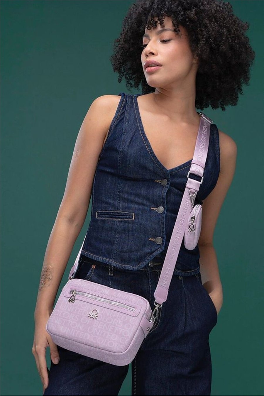 Benetton Monogram Kadın Çapraz Askılı Çanta