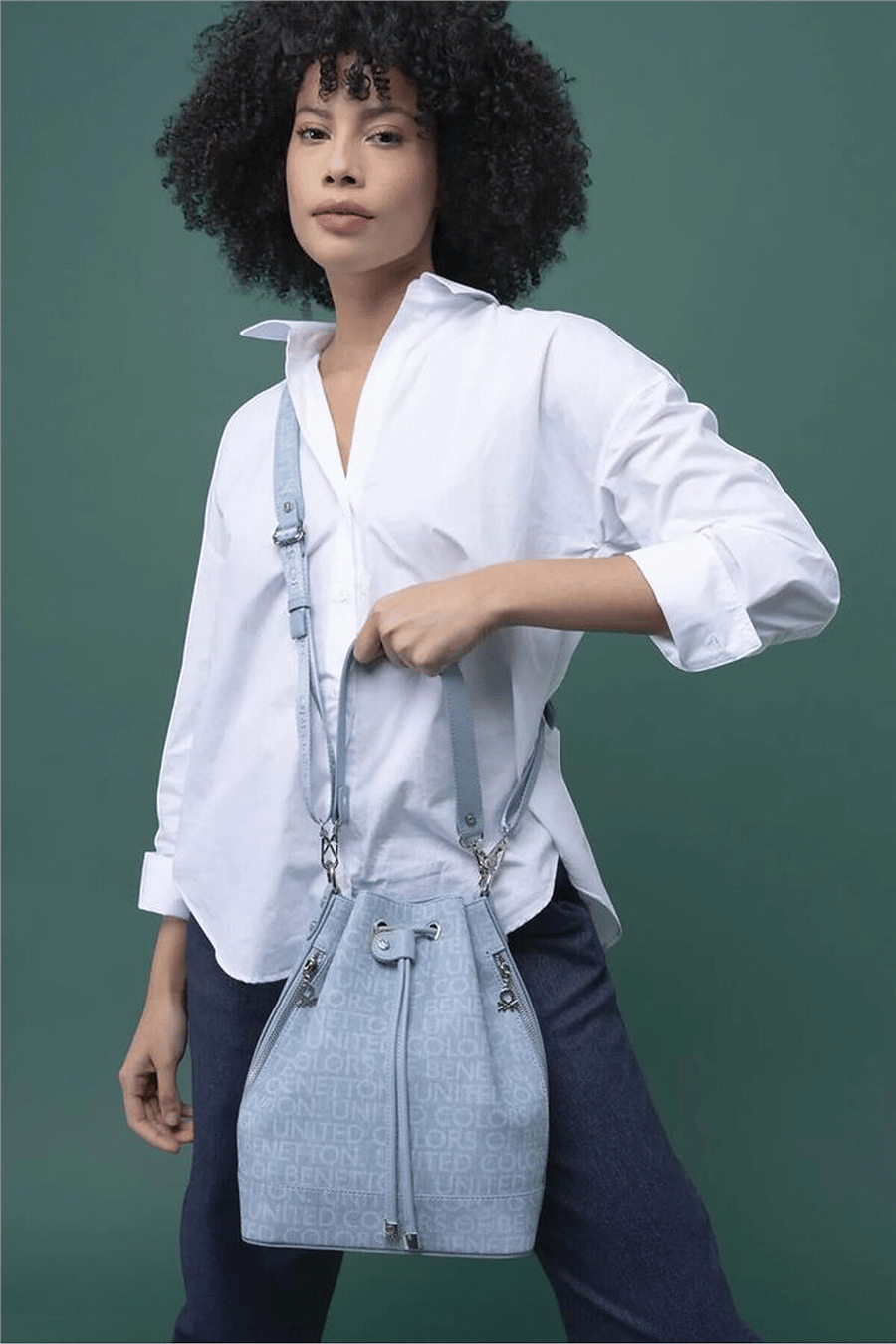 Benetton Monogram Kadın Omuz Çantası