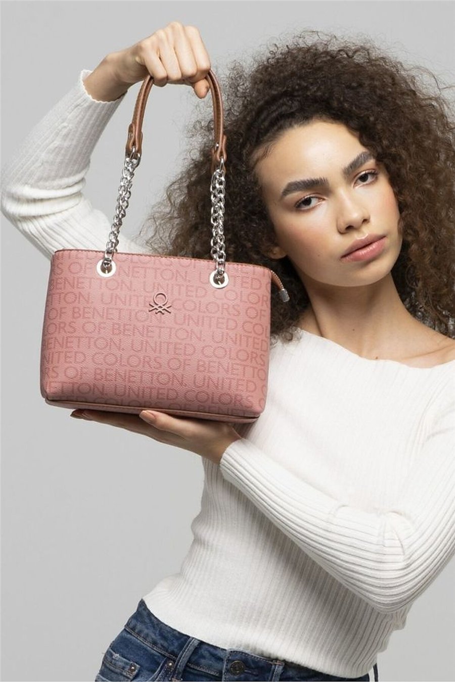 Benetton Monogram Kadın Omuz Çantası