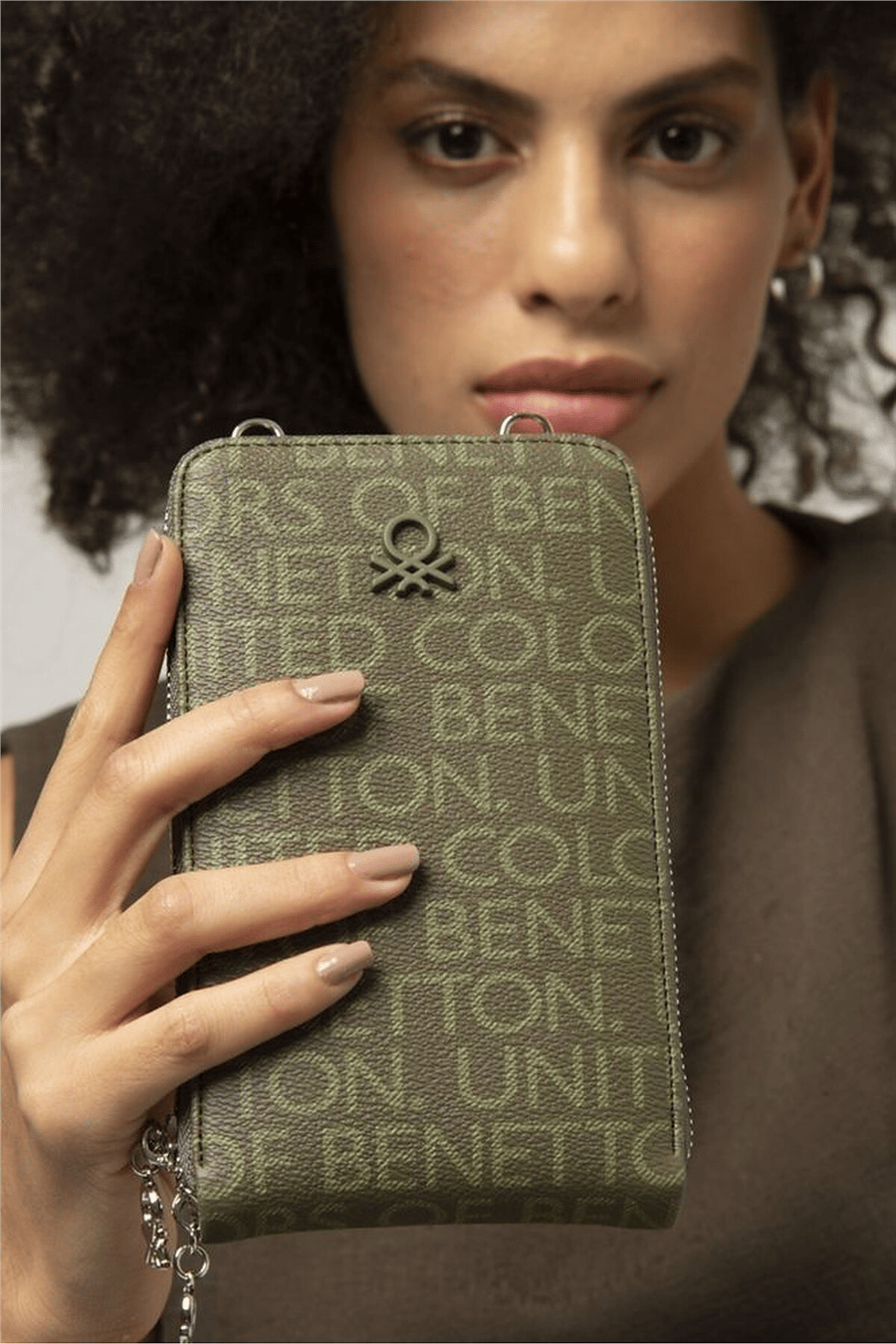 Benetton Monogram Kadın Telefon Çantası