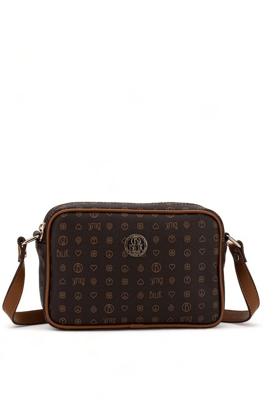Bilik Deri Monogram Kadın Çapraz Askılı Çanta