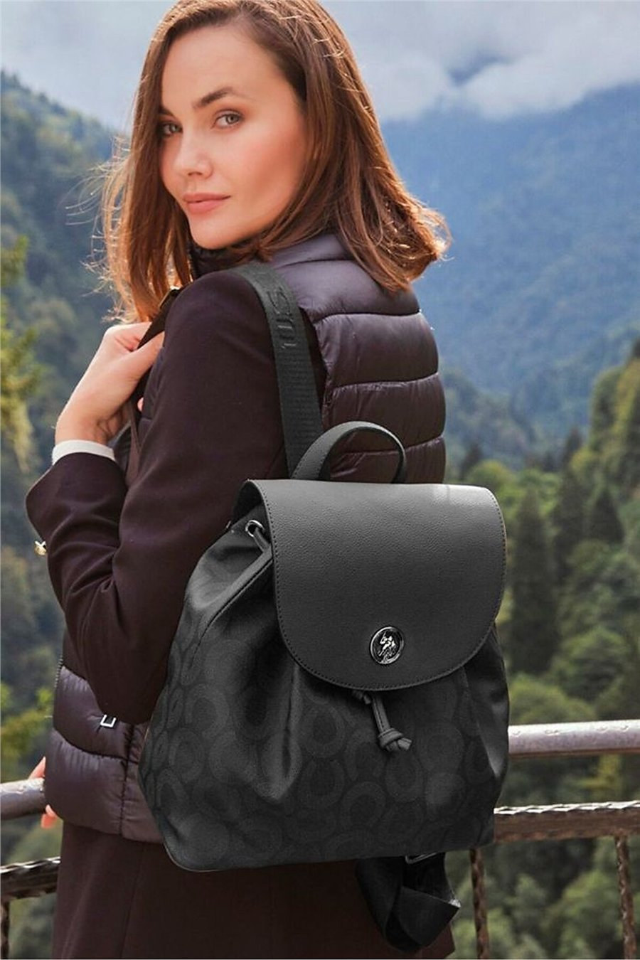 U.S. Polo Assn. Logo Detaylı Kadın Sırt Çantası