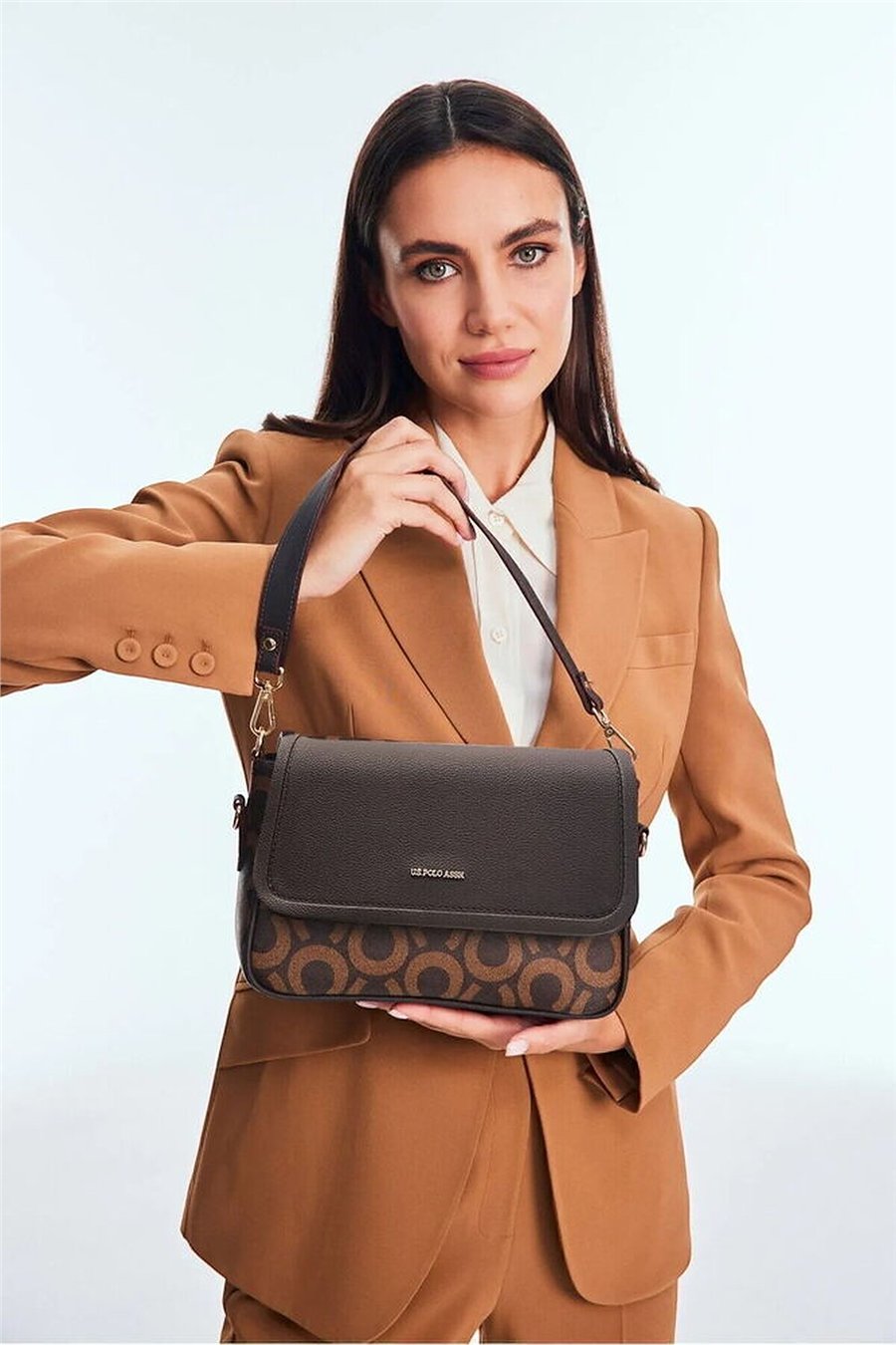 U.S. Polo Assn. Logo Detaylı Kadın Omuz Çantası