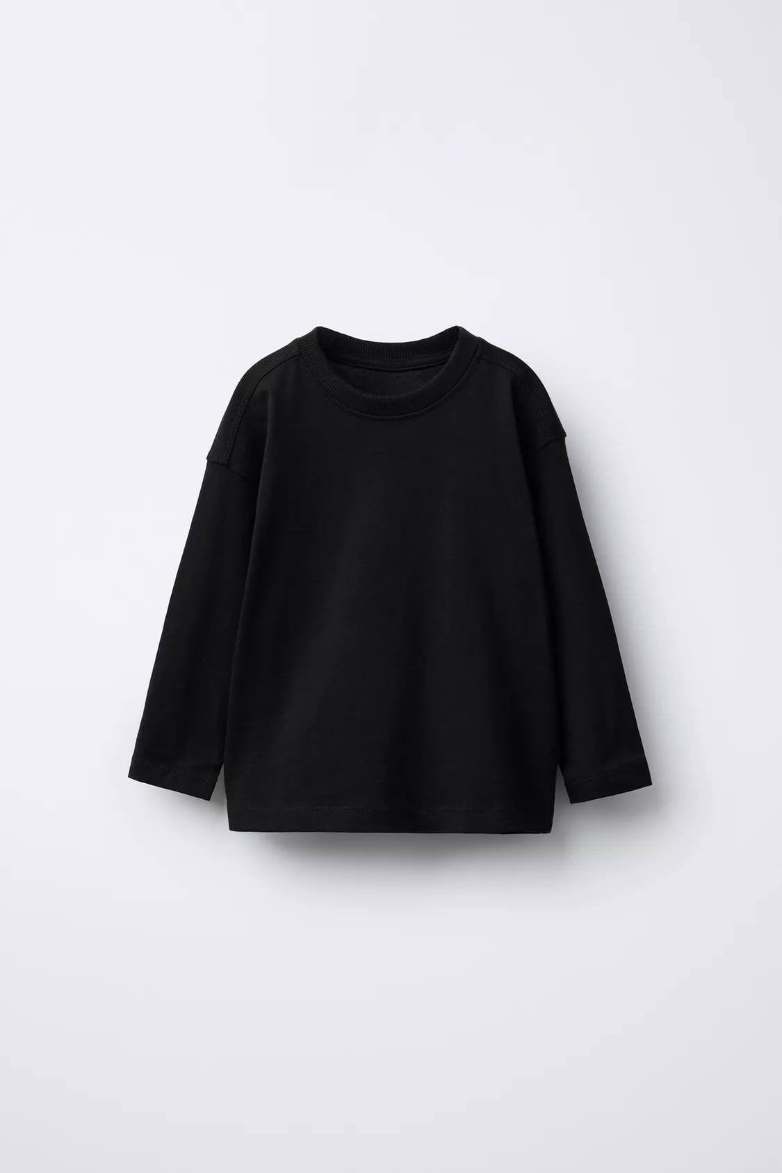 LACIEL BASIC UZUN KOL TSHIRT OVERSIZE SİYAH