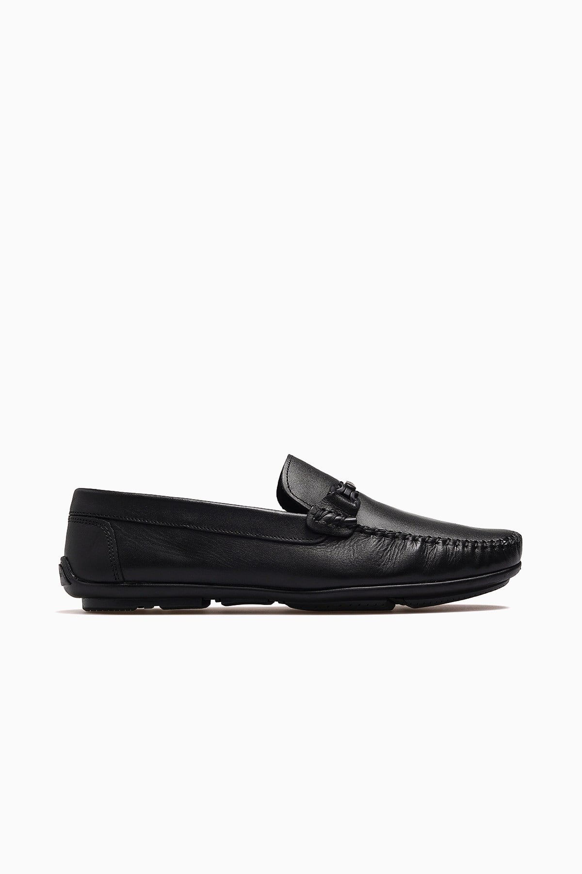 Erkek Hakiki Deri Toka Detaylı Loafer Ayakkabı 90155 M-SİYAH
