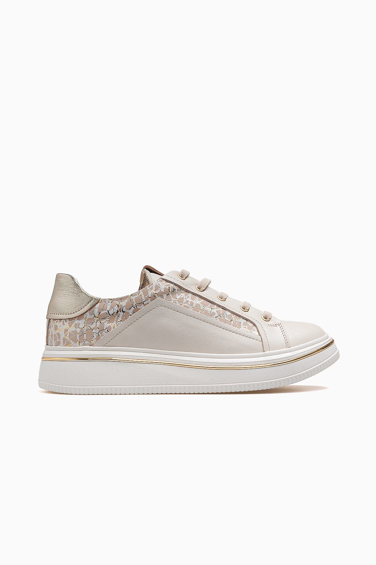 Kadın Deri Günlük Sneaker Ayakkabı D26YA-3885-BEJ
