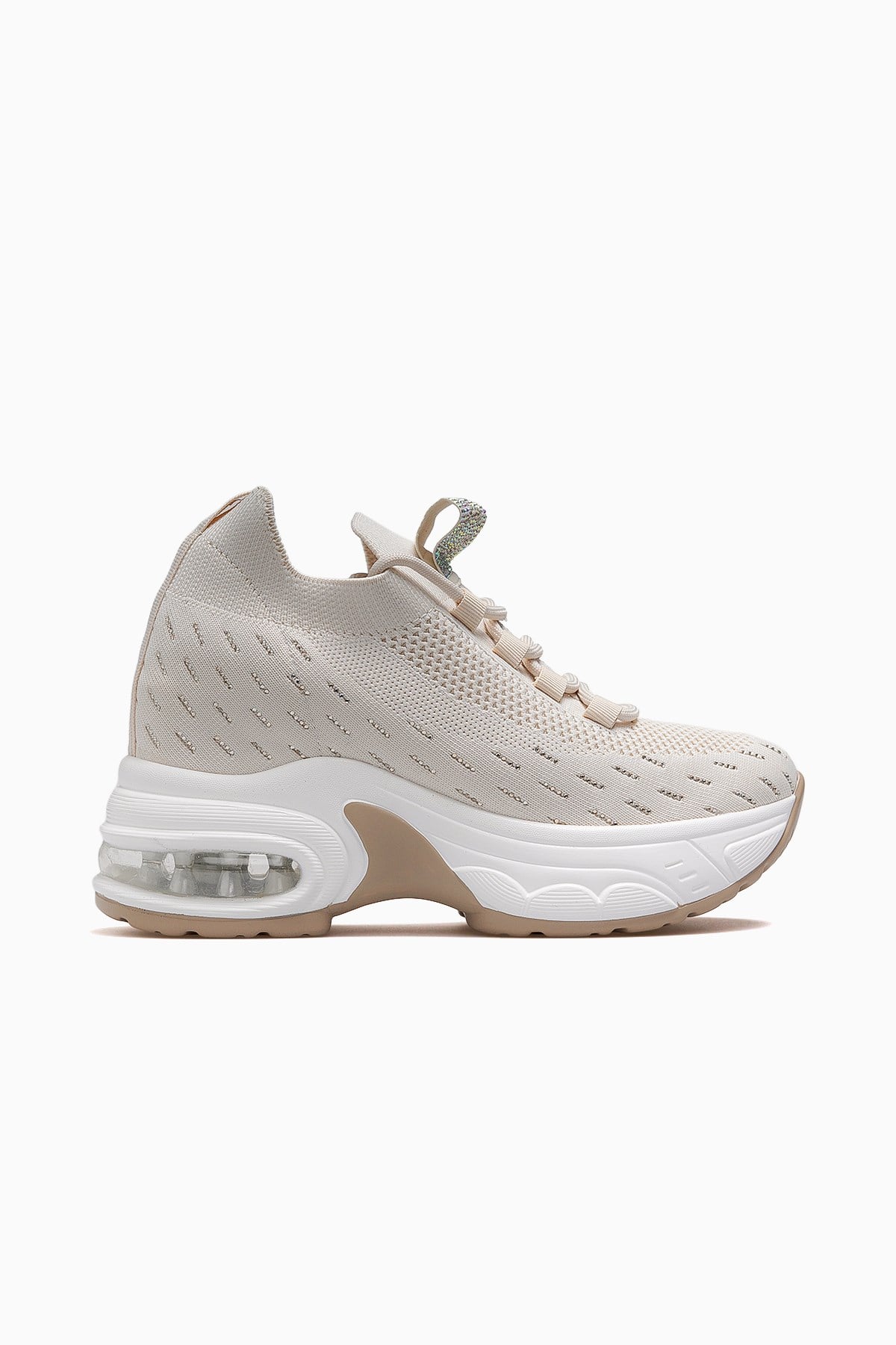 Kadın Gizli Dolgu Topuk Sneaker Ayakkabı 26Y300-8-BEJ