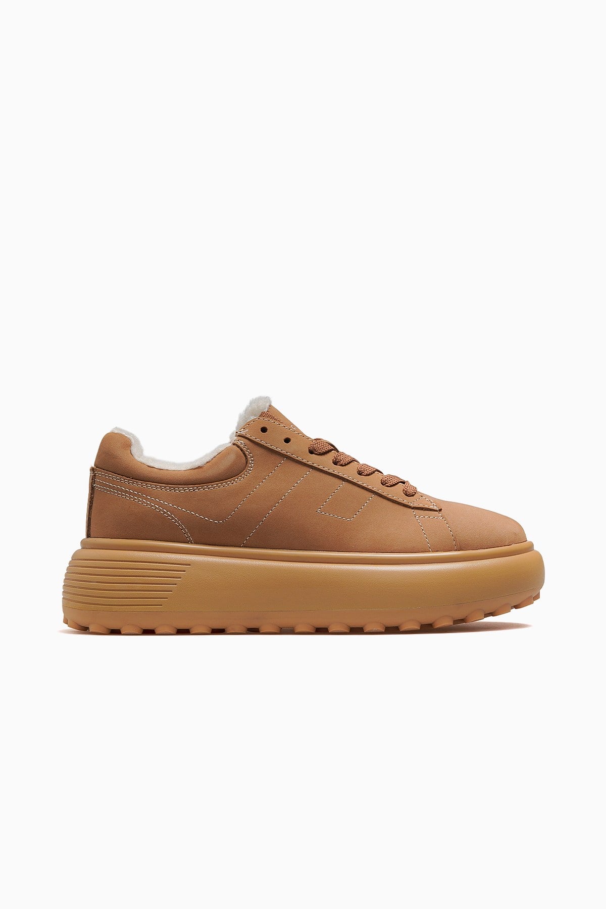 Zenya Kadın Kürklü Sneaker Ayakkabı 122230038 Z-CAMEL