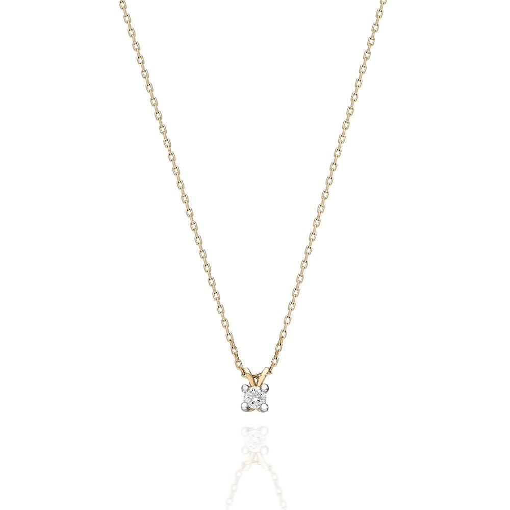 0.10 Ct Pırlanta Tektaş Kolye