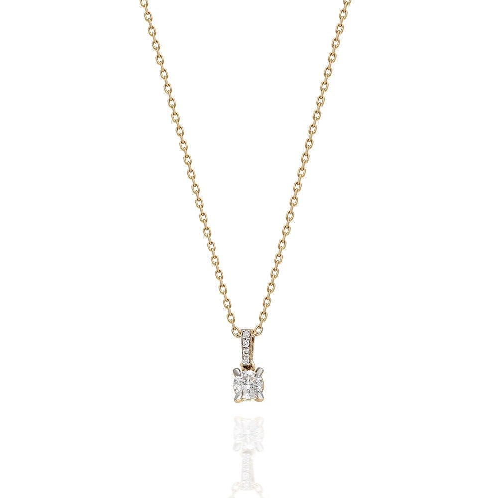 0.18 Ct Pırlanta Tektaş Kolye