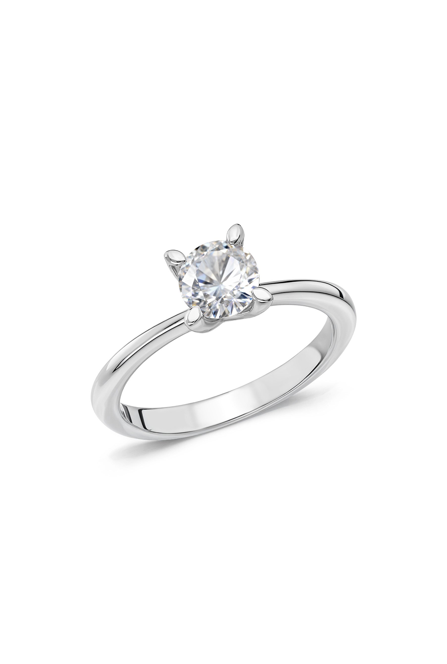 1.00 Ct Badem Tırnak Lab Grown Pırlanta Tektaş Yüzük