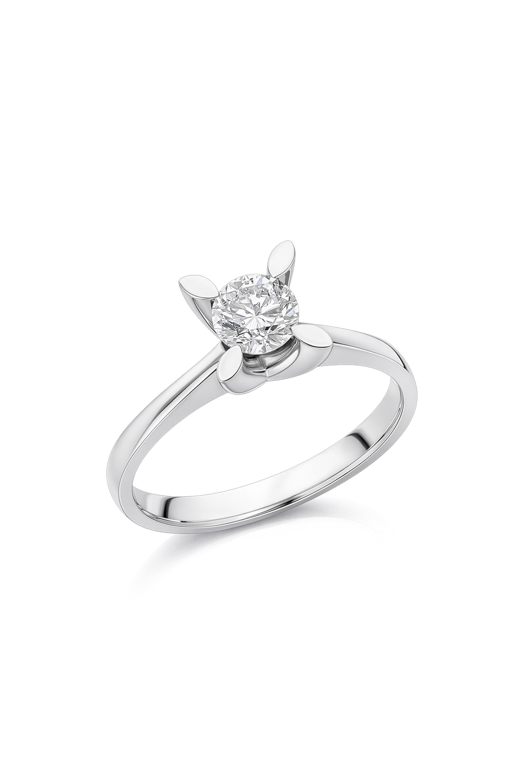 1.00 Ct Badem Tırnak Lab Grown Pırlanta Tektaş Yüzük
