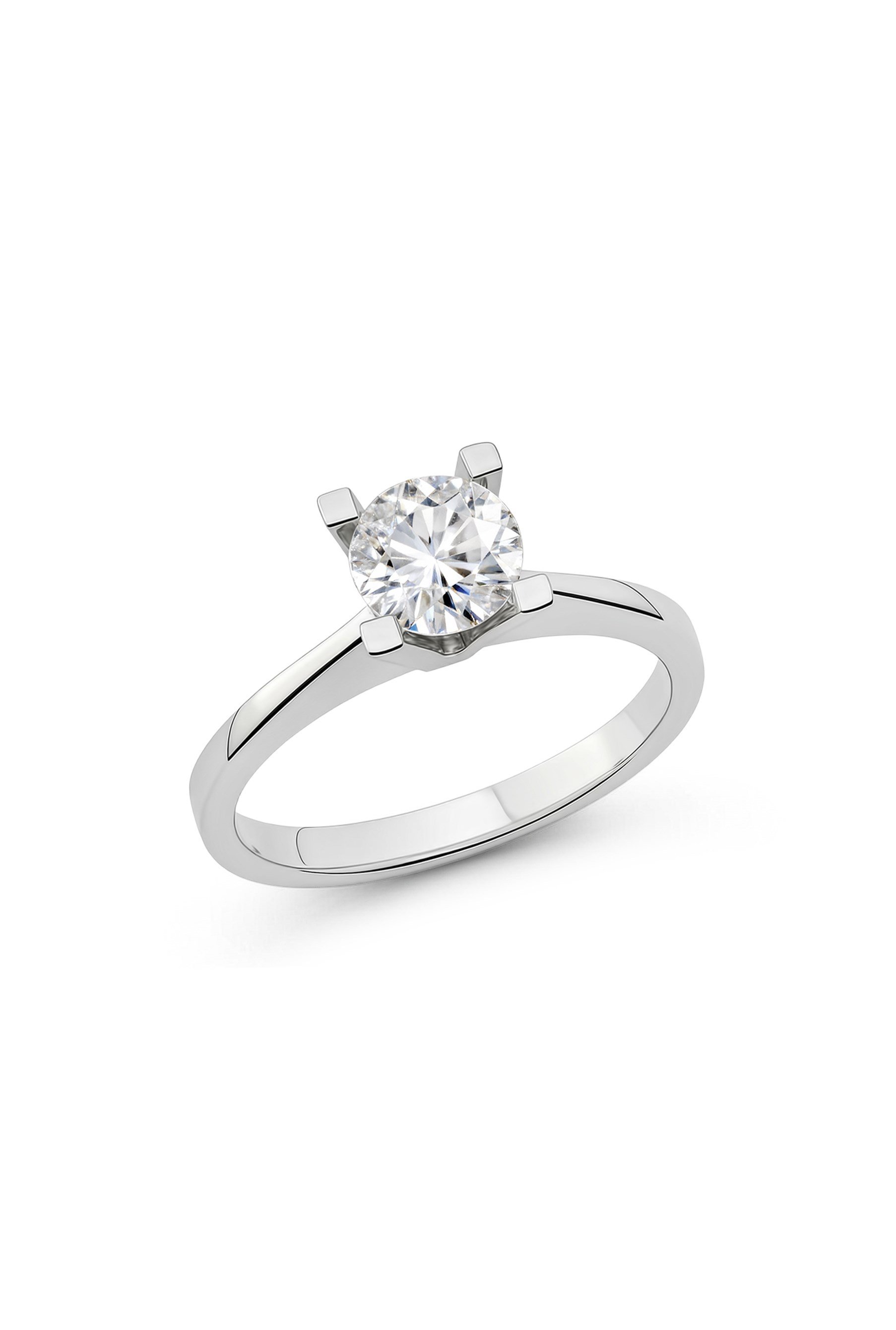 1.00 Ct Takoz Tırnak Lab Grown Pırlanta Tektaş Yüzük