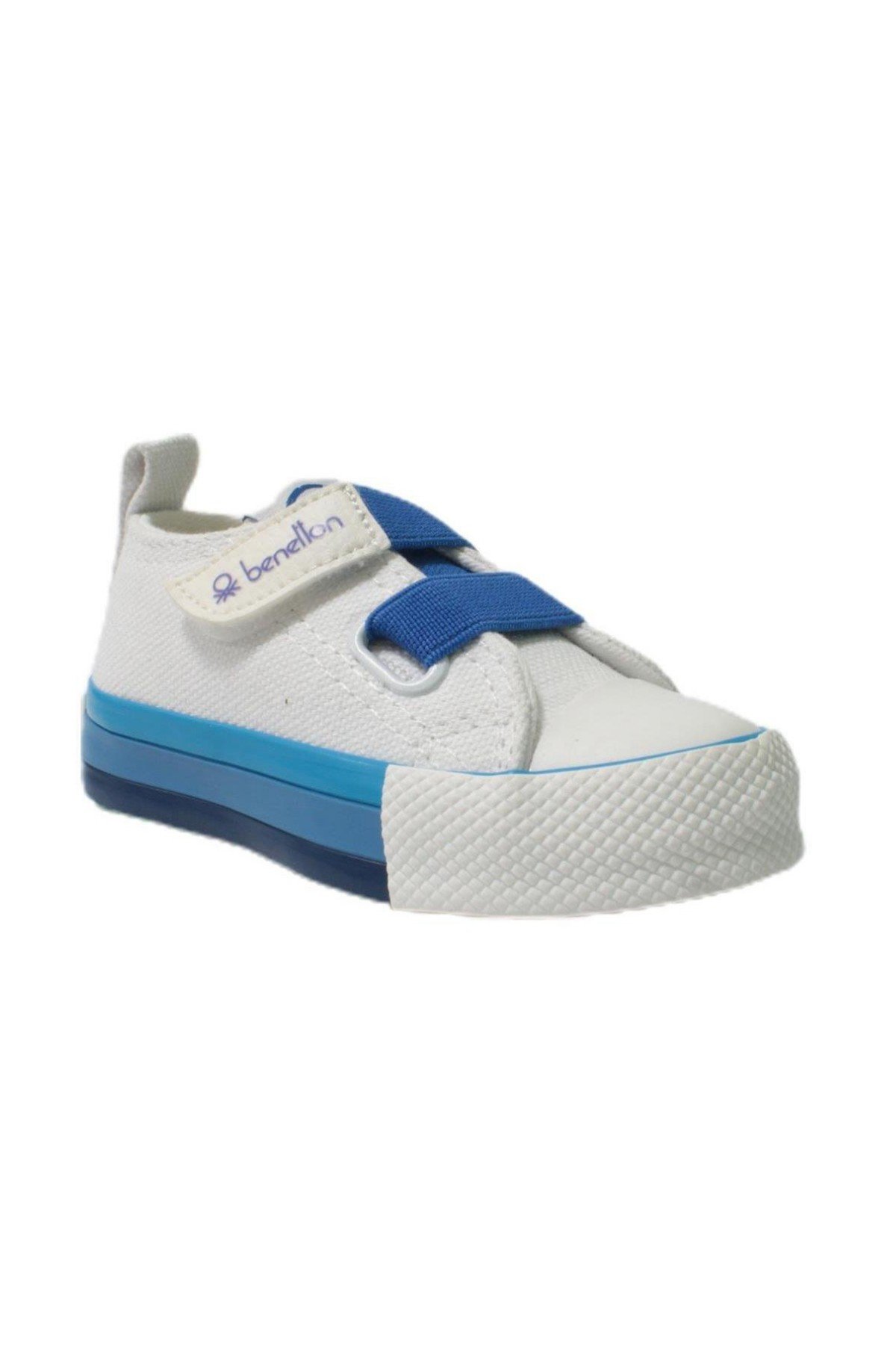 Benetton Bebek Beyaz Saks Mavi Keten Ayakkabı BN30648-688