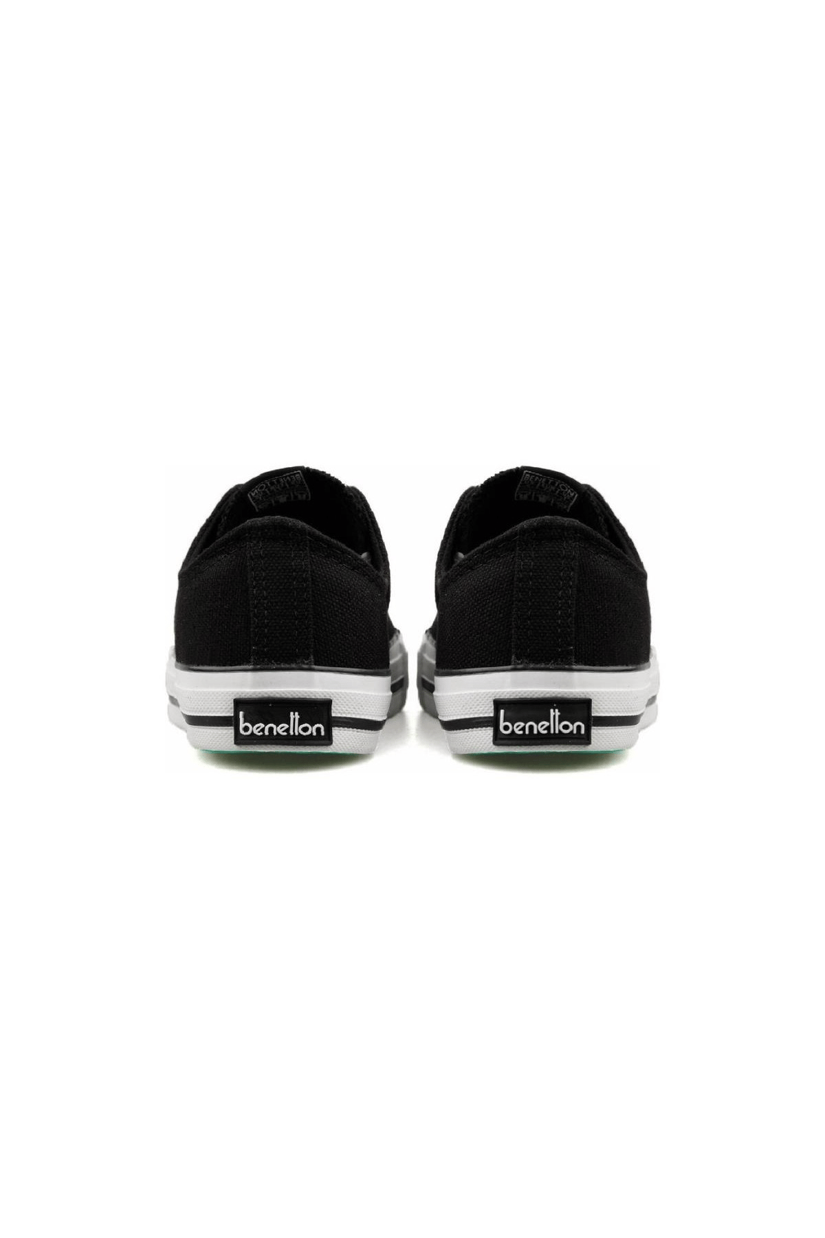 Benetton Çocuk Bağcıklı Siyah Keten Ayakkabı BN30685-00