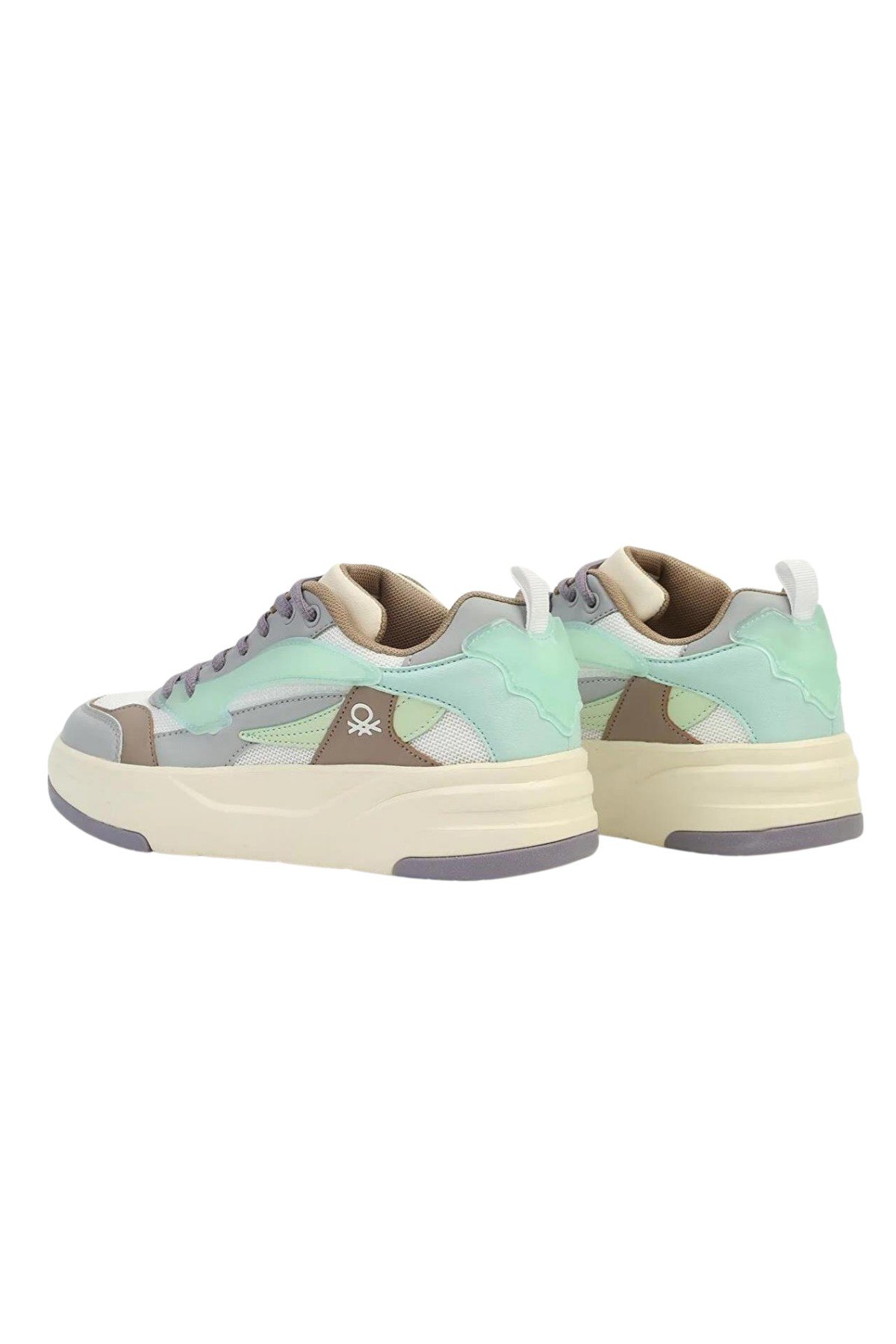 Benetton Kadın Beyaz - Lila Sneaker BNI10001-01