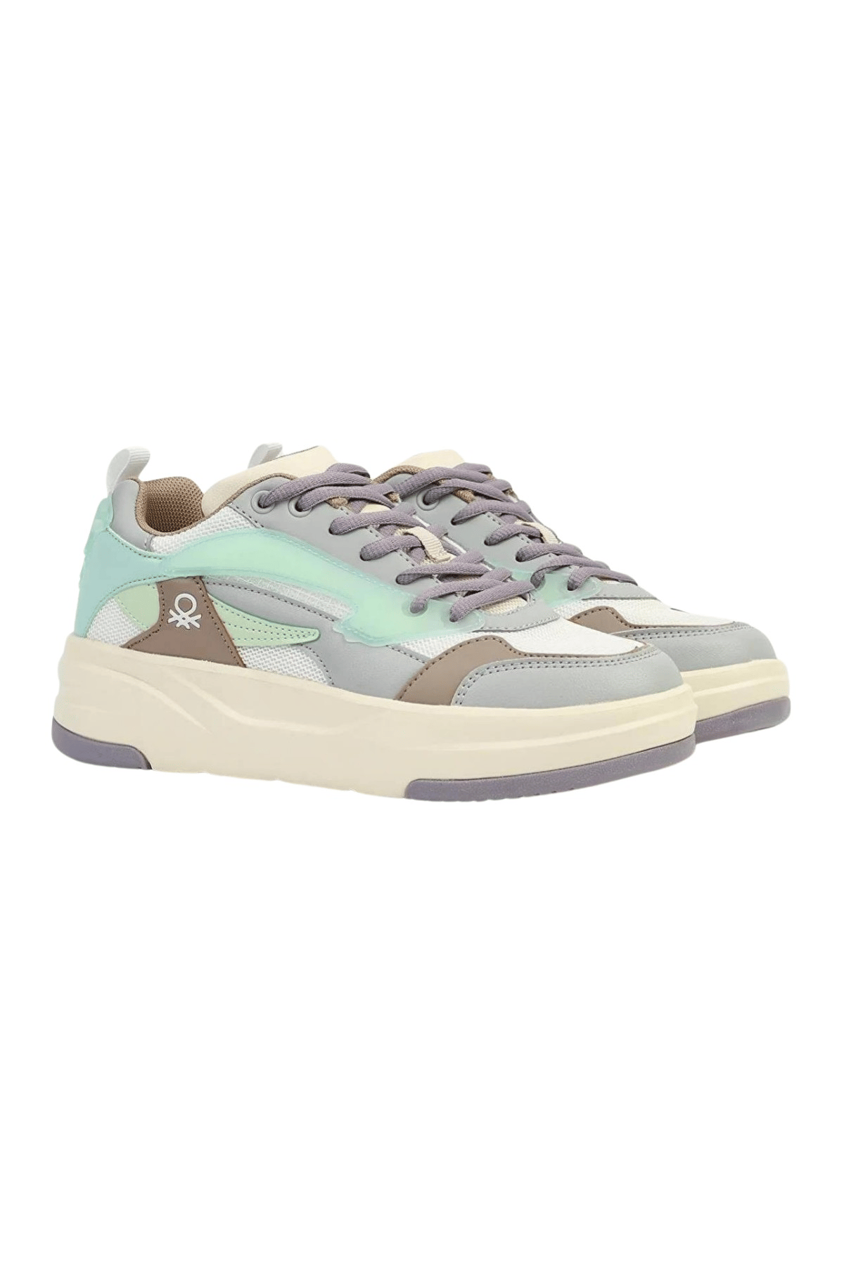 Benetton Kadın Beyaz - Lila Sneaker BNI10001-01