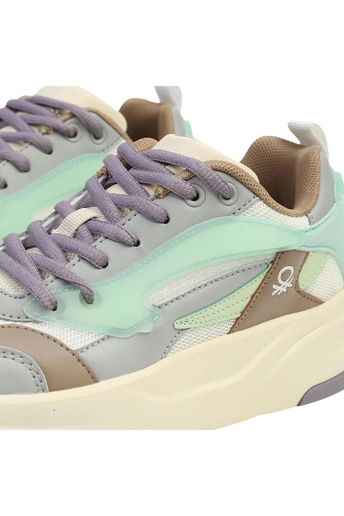 Benetton Kadın Beyaz - Lila Sneaker BNI10001-01