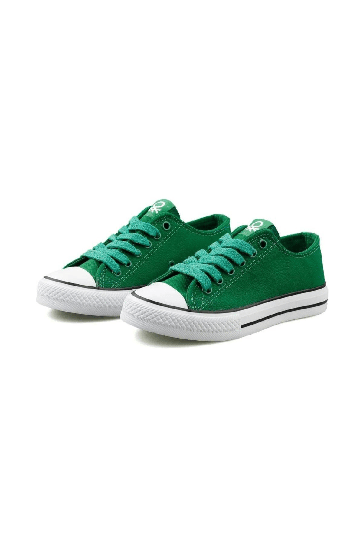 Benetton Unisex Bağcıklı Yeşil Keten Ayakkabı BN30196