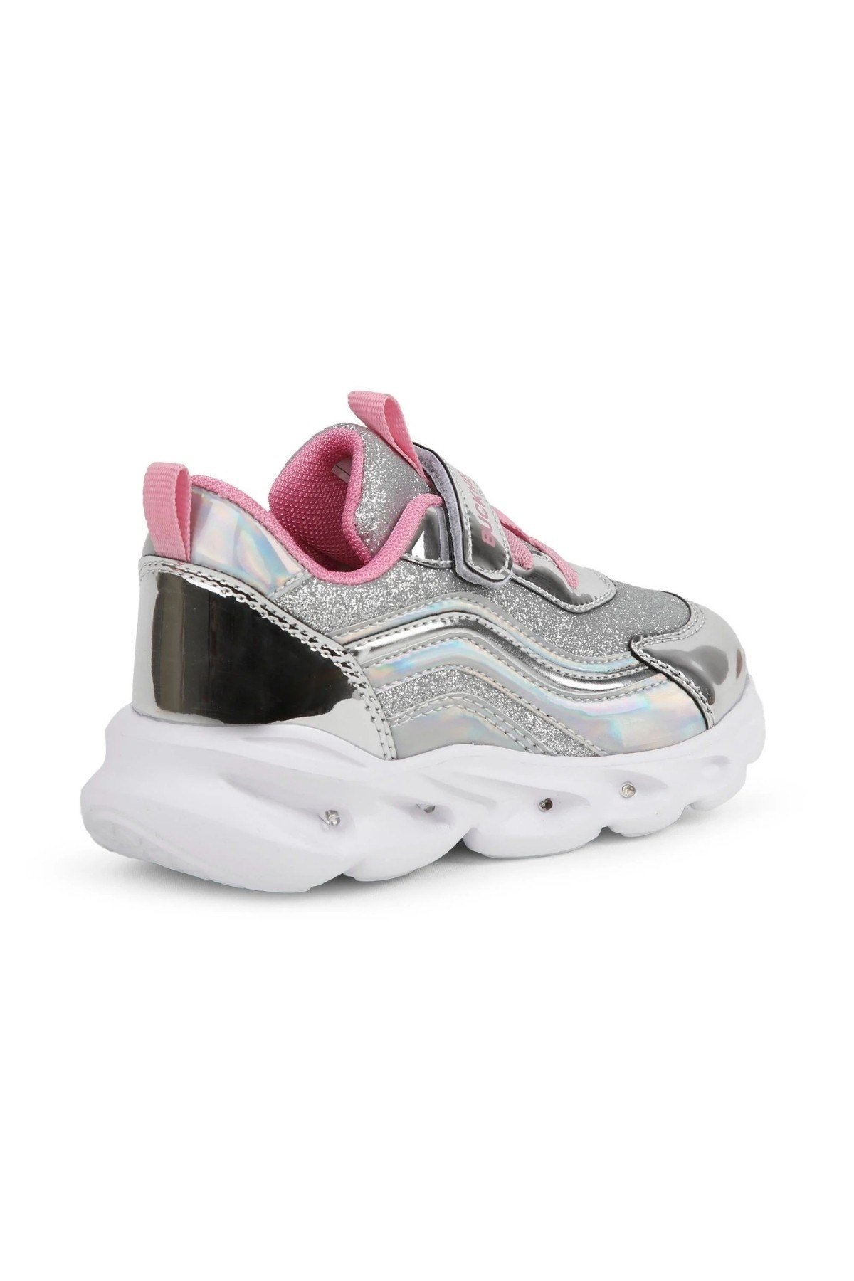 Buckhead Glossy Shiny Kız Çocuk Işıklı Spor Ayakkabı - Gümüş BUCK4430-010