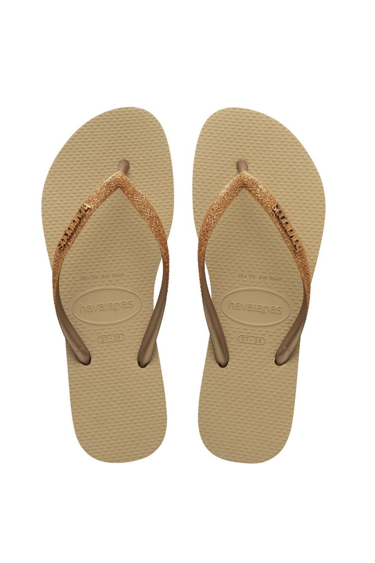 Havaianas Slim Glitter II Kadın Altın Simli Terlik 4146975-9177
