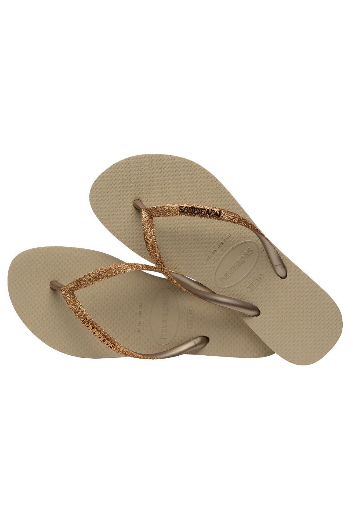 Havaianas Slim Glitter II Kadın Altın Simli Terlik 4146975-9177