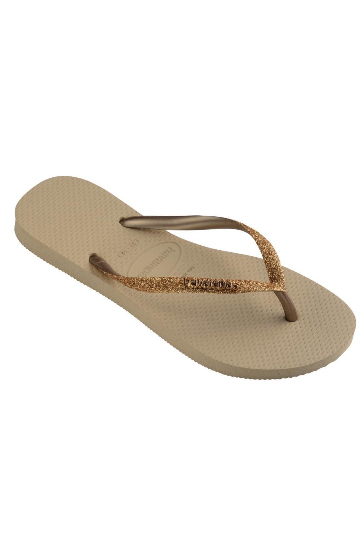 Havaianas Slim Glitter II Kadın Altın Simli Terlik 4146975-9177