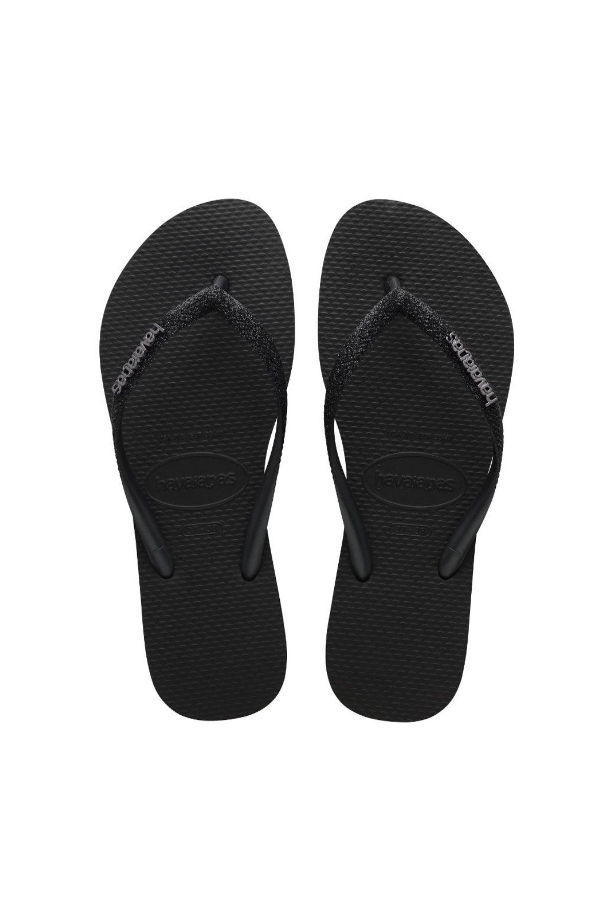 Havaianas Slim Glitter II Kadın Siyah Simli Terlik 4146975-1069