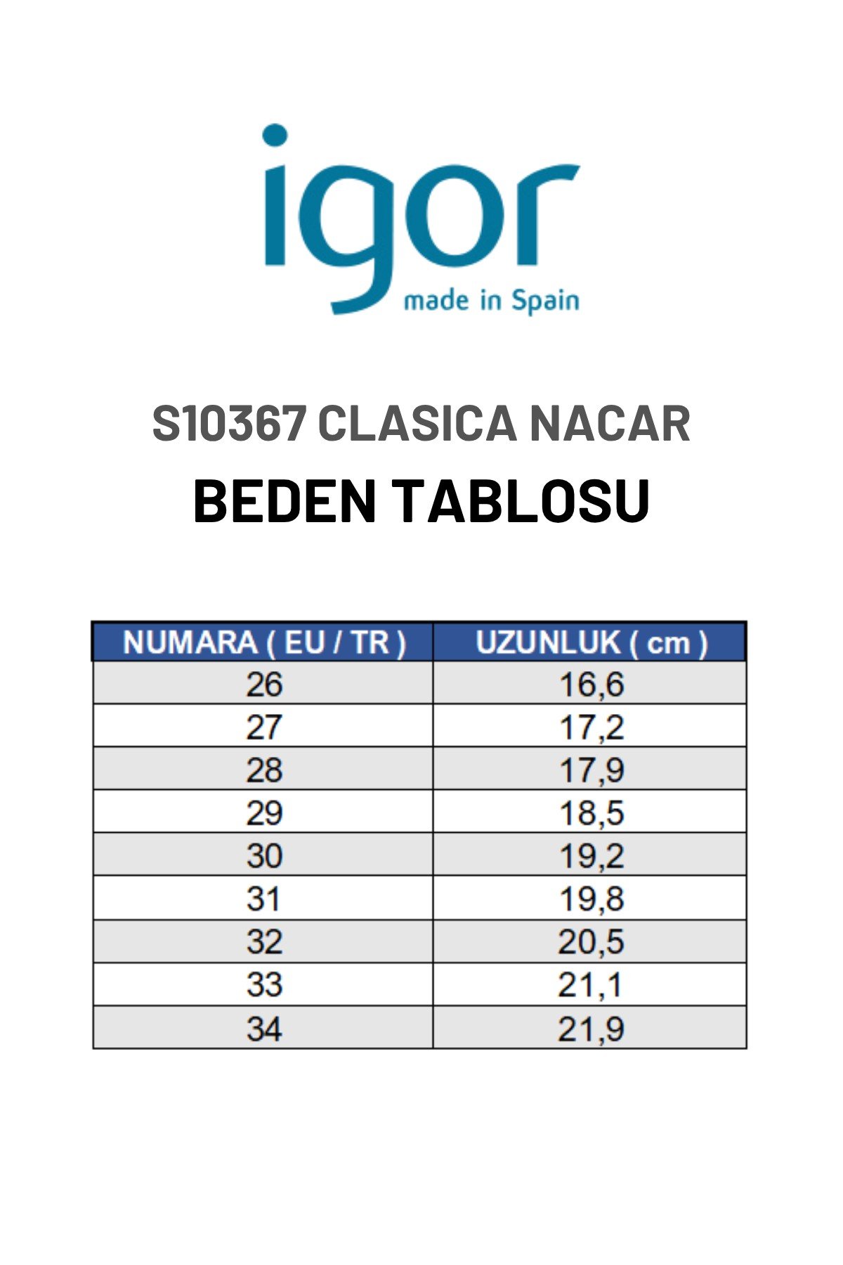 Igor Clasica Nacar Kız Çocuk Sandalet - Fildişi S10367-079