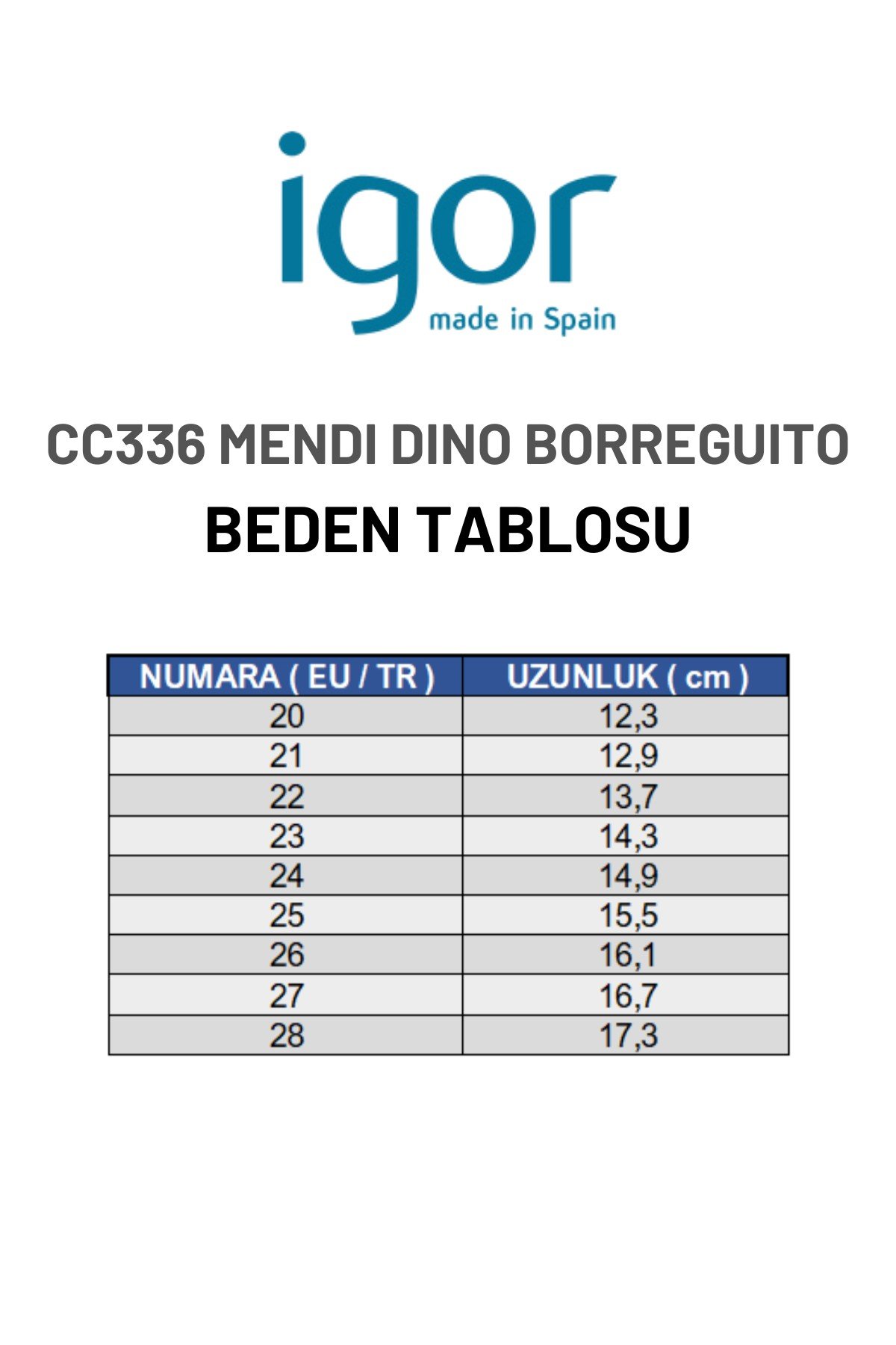Igor Mendi Dino Borreguito Çocuk İçi Kürklü Yağmur Çizmesi - Jeans CC336-050