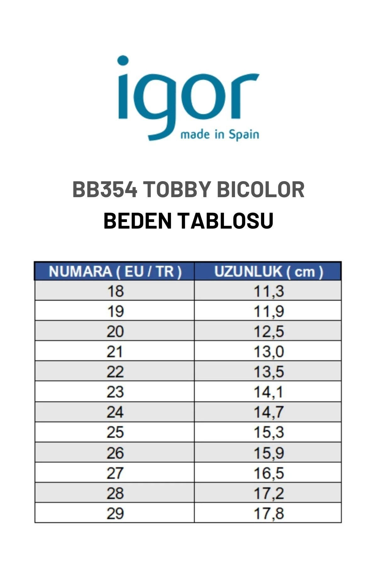 Igor Tobby Bicolor Çocuk Sandalet - Lacivert Turuncu BB354-063