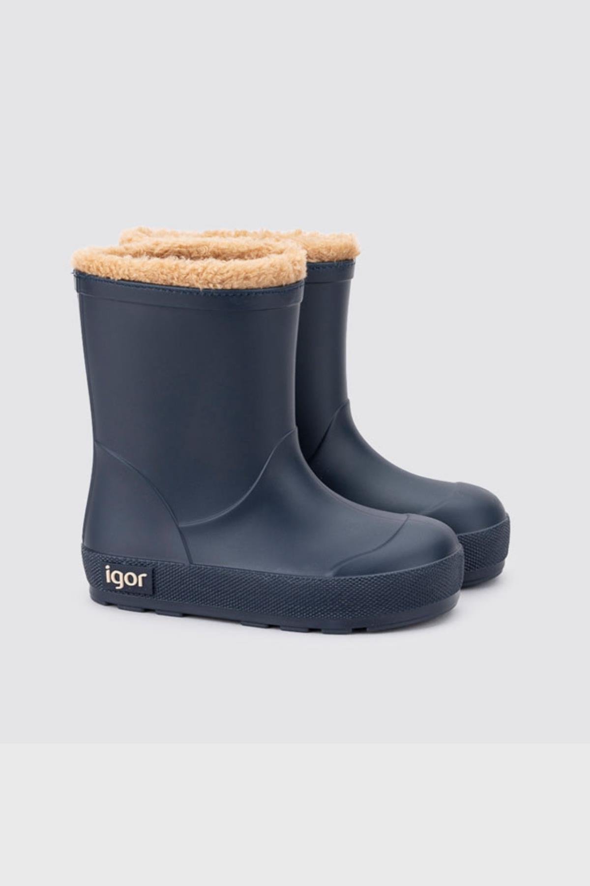 Igor Yogi Borreguito Çocuk Lacivert Kürklü Yağmur Çizmesi W10306-003