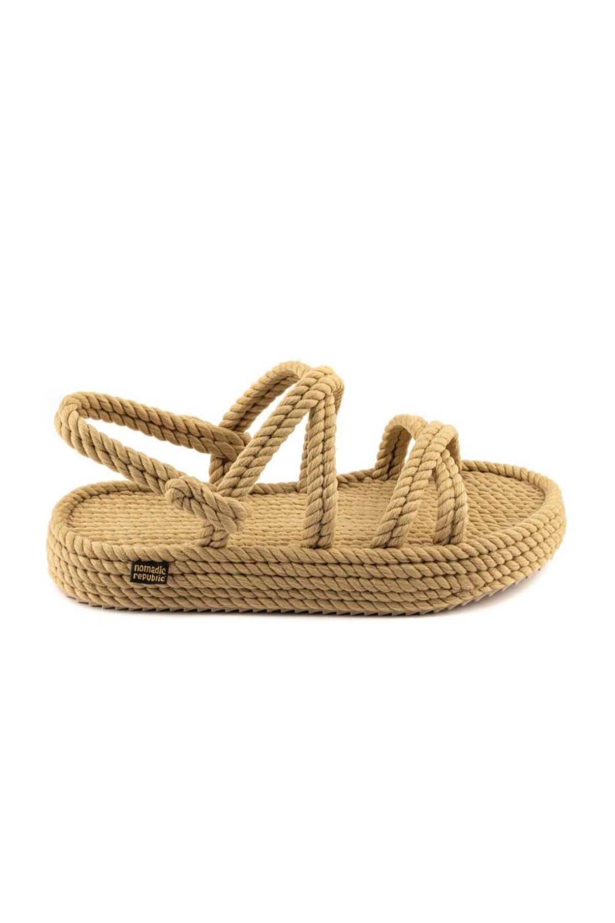 Nomadic Republic Tahiti Platform Kadın Bej Sandalet TAHP-0012