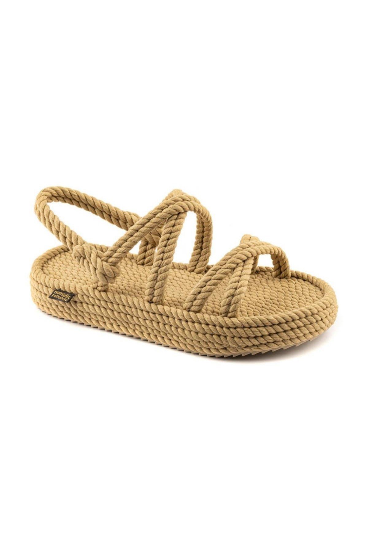 Nomadic Republic Tahiti Platform Kadın Bej Sandalet TAHP-0012